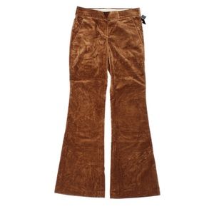 NWT Theory Tara Flare Velvet Rust Pant 0